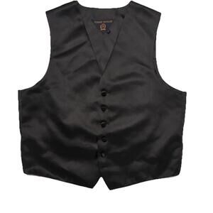 Tommy‎ Hilfiger Men's Black Geometric Pattern Formal Vest Size L Regular